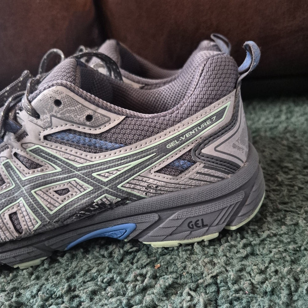 Asics Women's Gel Adventure 7 Gray and Blue Athletic Shoes Trail Running 8.5 - Picture 5 of 14